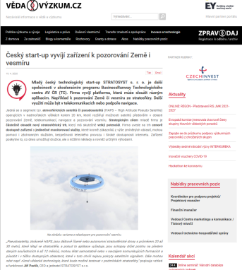Český start-up vyvíjí zařízení k pozorování Země i vesmíru