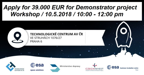 Demonstrator 2018 - Získejte 39.000 EUR pro uvedení kosmické technologie do pozemního využití