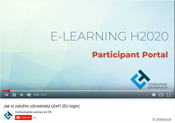 Nová videa: E-learning H2020