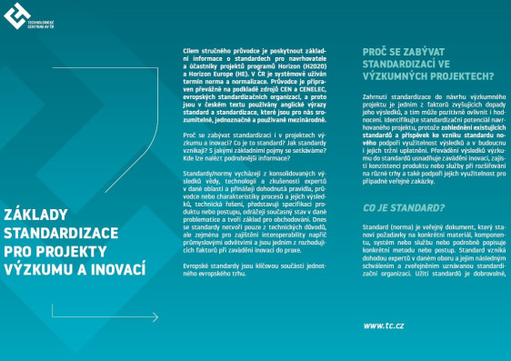 Základy standardizace pro projekty výzkumu a inovací - stručný průvodce