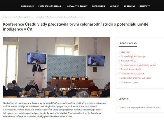 Konference Úřadu vlády představila první celonárodní studii o potenciálu umělé inteligence v ČR