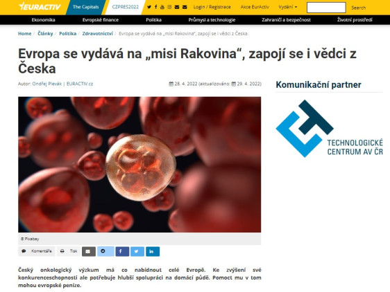 Evropa se vydává na „misi Rakovina“, zapojí se i vědci z Česka
