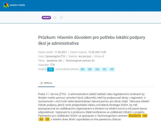 Průzkum: Hlavním důvodem pro potřebu lokální podpory škol je administrativa