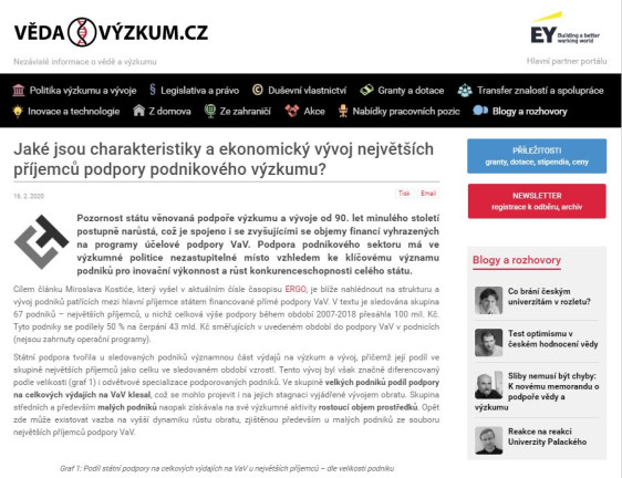Jaké jsou charakteristiky a ekonomický vývoj největších příjemců podpory podnikového výzkumu?