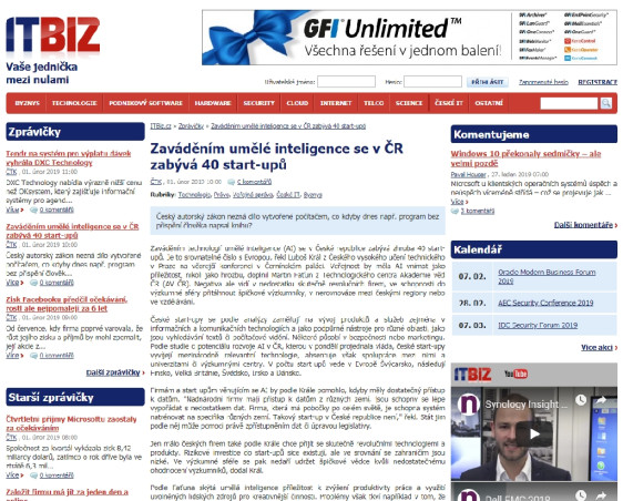 Zaváděním umělé inteligence se v ČR zabývá 40 start-upů